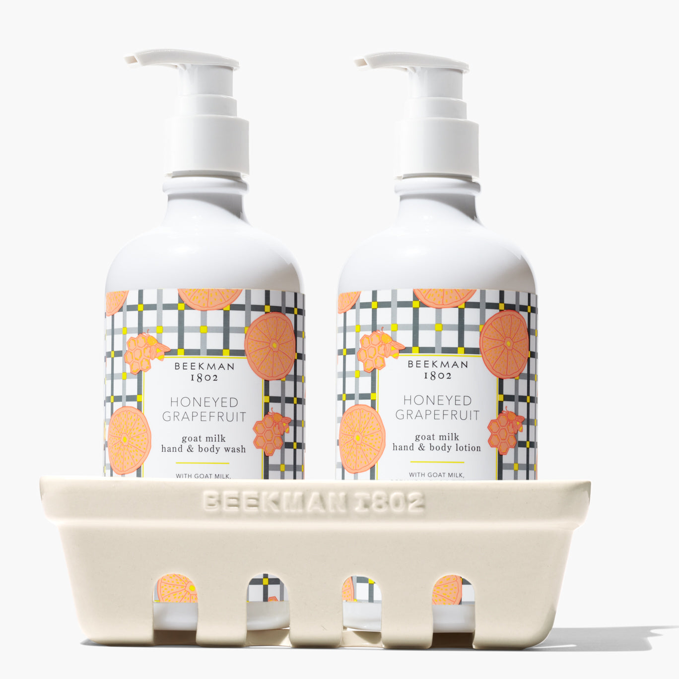 Honeyed Grapefruit Hand & Body Wash and Lotion Caddy Set
