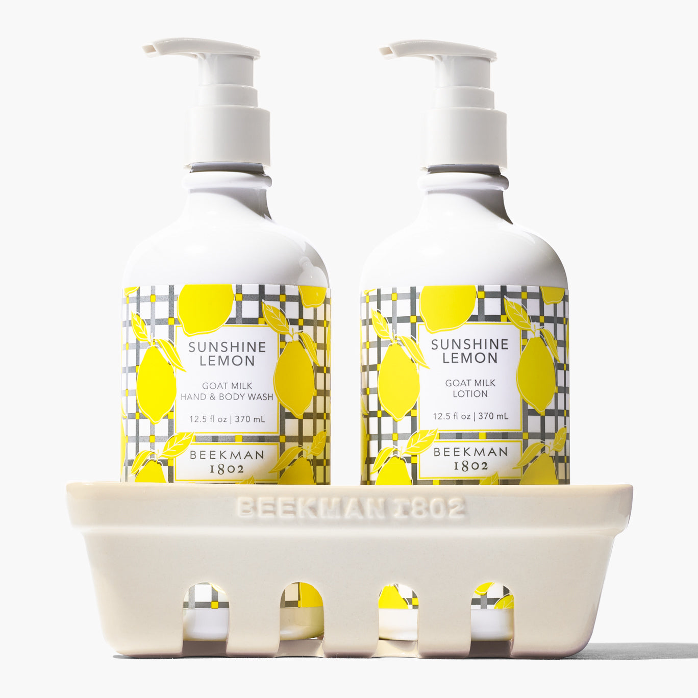 Sunshine Lemon Hand & Body Wash and Lotion Caddy Set