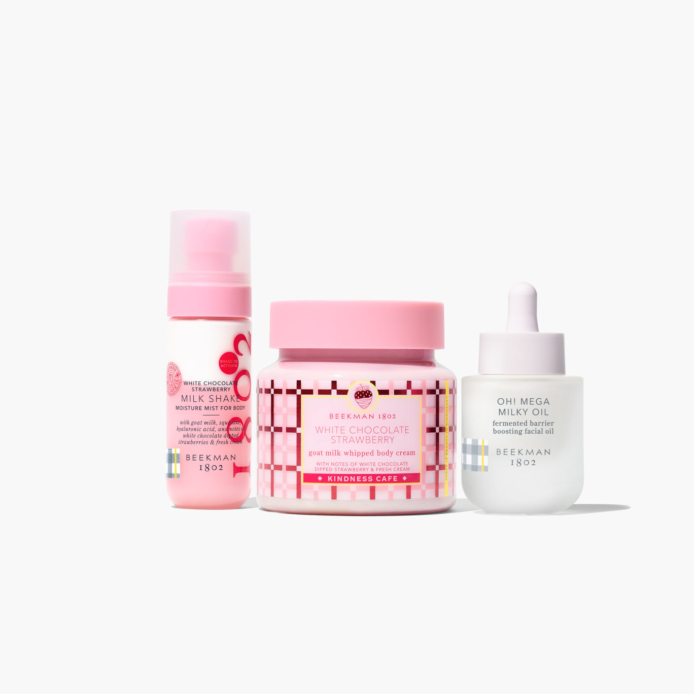 White Chocolate Strawberry Strawberry Milk Glow Set