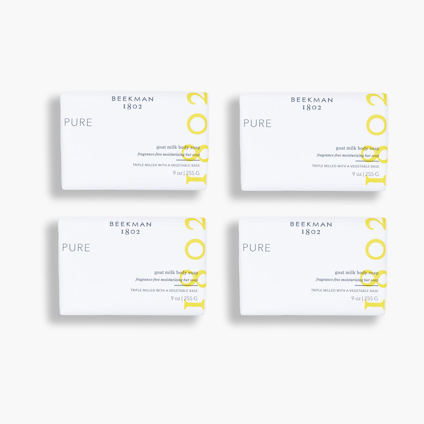 Pure Fragrance Free Goat Milk Soap Set of 4