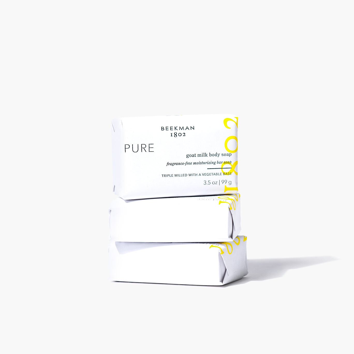 Pure (Fragrance Free) 3-Pack Palm-Sized Bar Soap Set