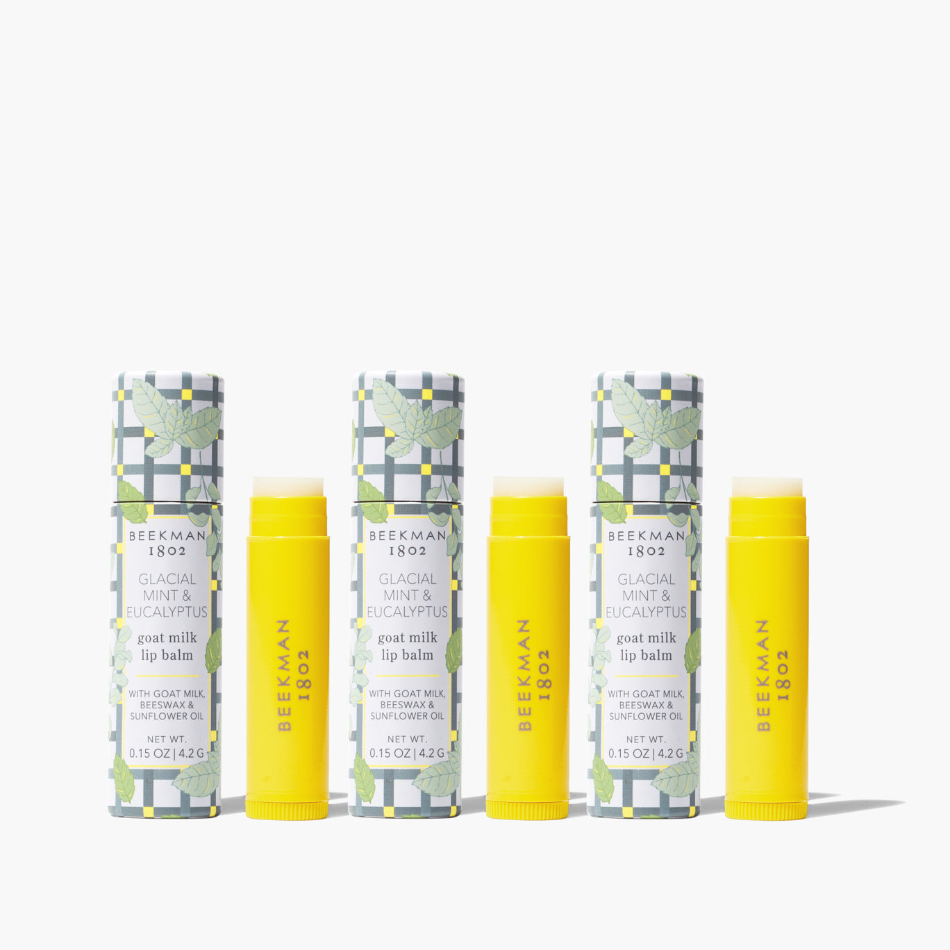 Glacial Mint & Eucalyptus Lip Balm Set of 3