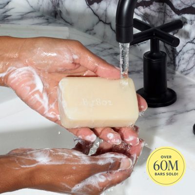 White Chocolate Strawberry Palm-Sized Goat Milk Soap