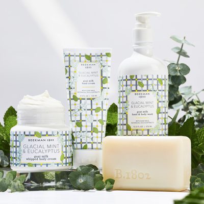 Glacial Mint & Eucalyptus Hand & Body Wash and Lotion Caddy Set