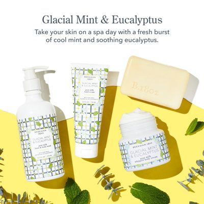 Glacial Mint & Eucalyptus Hand & Body Wash and Lotion Caddy Set