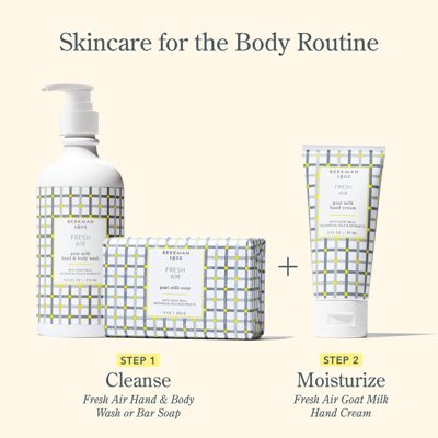 Fresh Air Hand & Body Wash and Lotion Caddy Set